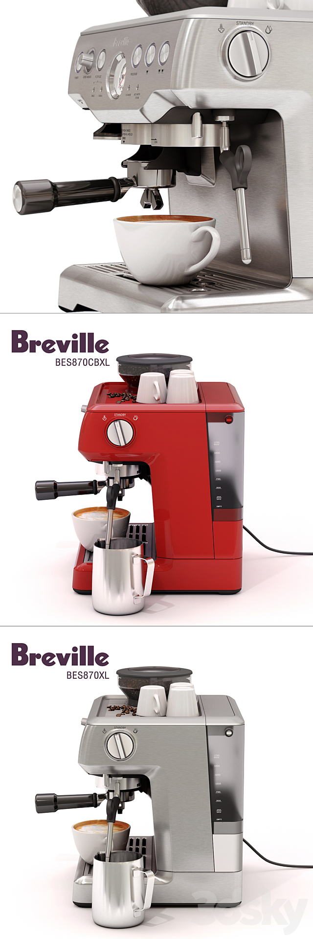 Breville Barista Express BES870XL _ BES870CBXL 3DSMax File - thumbnail 2