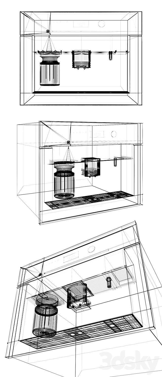 Built-in coffee machine – CVA 6401 3ds Max - thumbnail 3