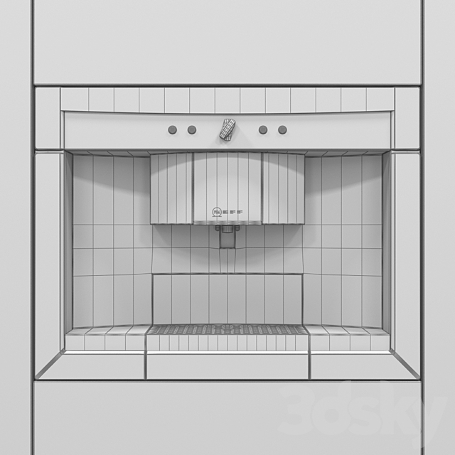 Built-in coffee machine NEFF C77V60N02 3DS Max Model - thumbnail 2