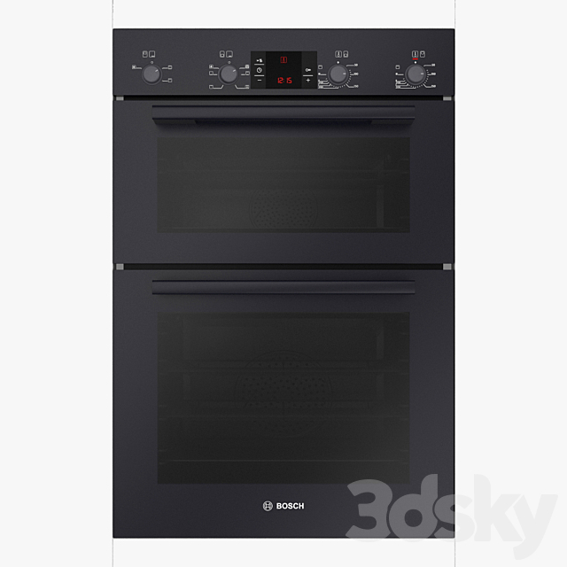 Built-in double multi-function oven HBM43B260B black Serie 6 3ds Max - thumbnail 1