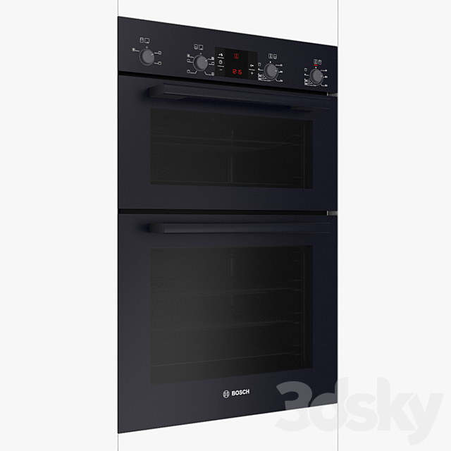 Built-in double multi-function oven HBM43B260B black Serie 6 3ds Max - thumbnail 2