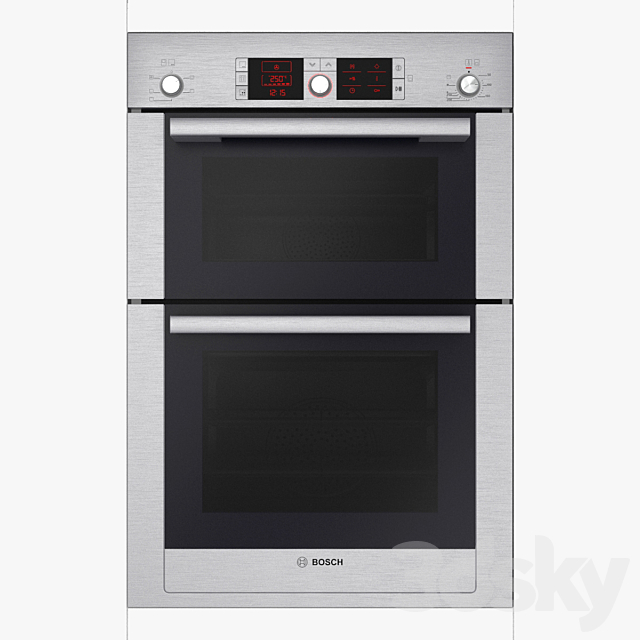 Built-in double multi-function oven HBM56B551B brushed steel Serie 6 3ds Max - thumbnail 1