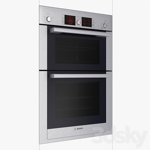 Built-in double multi-function oven HBM56B551B brushed steel Serie 6 3ds Max - thumbnail 2