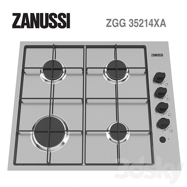 Built-in gas hob Zanussi ZGG 62412XA 3ds Max - thumbnail 1