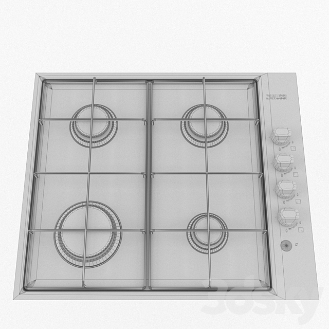 Built-in gas hob Zanussi ZGG 62412XA 3ds Max - thumbnail 2