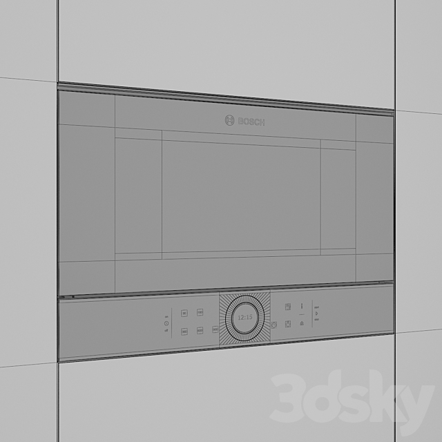 Built-in microwave BFL634GB1B Black Serie 8 3ds Max - thumbnail 3