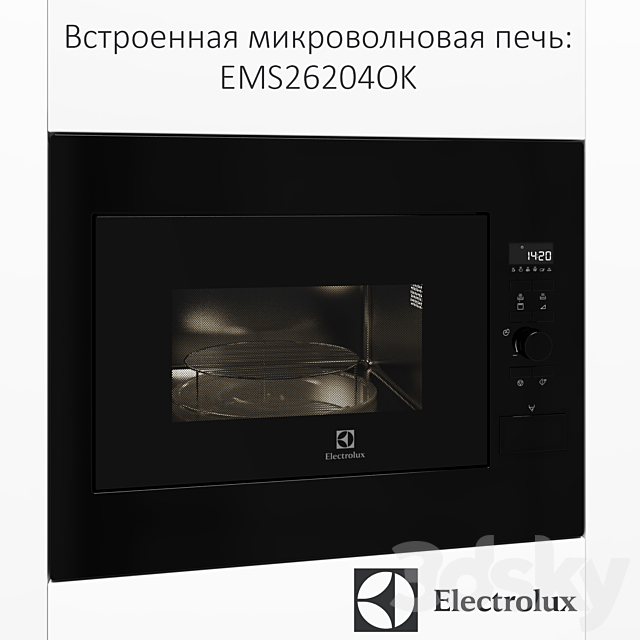 Built-in microwave Electrolux EMS26204OK 3ds Max - thumbnail 1