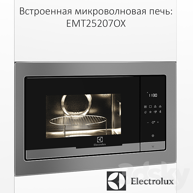 Built-in microwave Electrolux EMT25207OX 3DS Max Model - thumbnail 1