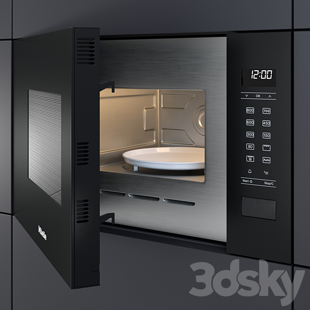 Built-in microwave oven – M 2234 SC – by Miele 3DS Max Model - thumbnail 3