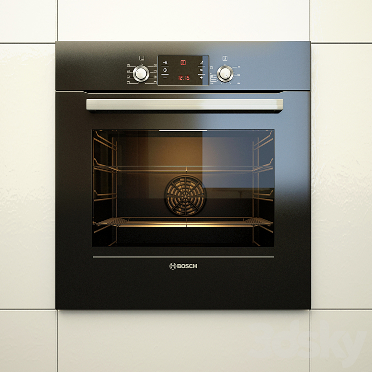 Built in oven Bosch HBG43T360R 3DS Max - thumbnail 1