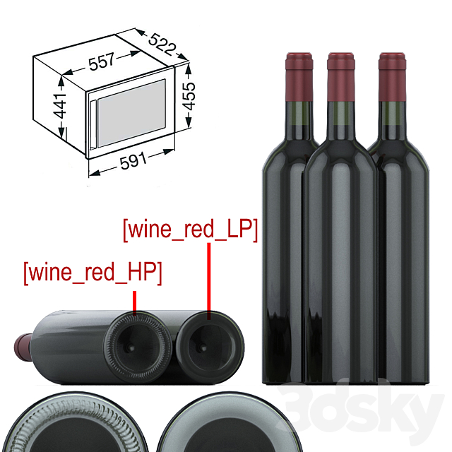 Built-in wine cabinet Liebherr WKEes 553 GrandCru 3DSMax File - thumbnail 3