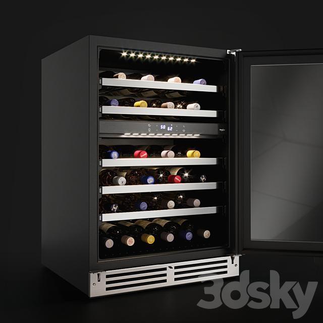 Built-in wine cabinet Whirlpool WUW55X24HS 3DS Max Model - thumbnail 2