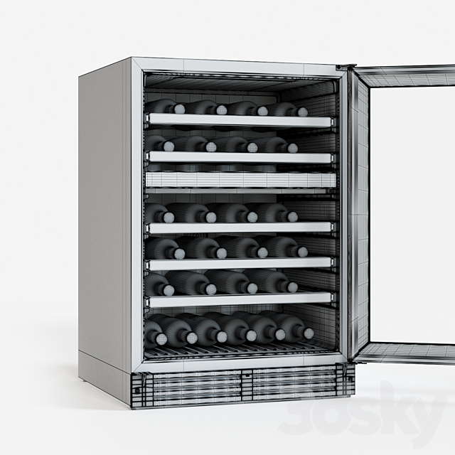 Built-in wine cabinet Whirlpool WUW55X24HS 3DS Max Model - thumbnail 4