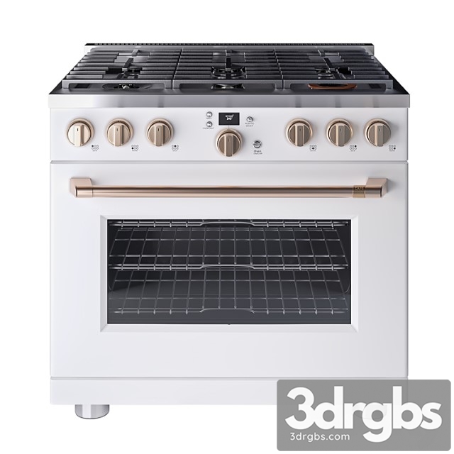 Cafe 36 Smart All Gas Commercial Style Range with 6 Burners 3dsmax Download - thumbnail 1