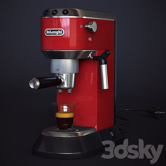 Carob coffee maker Delonghi EC 680 R 3ds Max - thumbnail 1