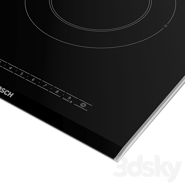 Ceramic electric hob BOSCH PKF375FP1E 31cm 3DS Max Model - thumbnail 2