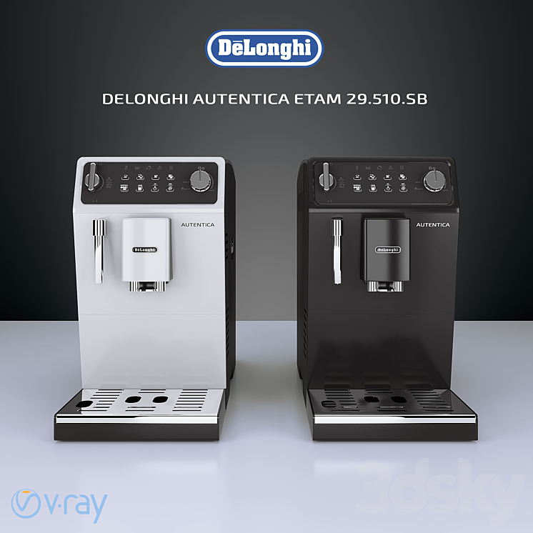 Coffee Machine Delonghi Autentica ETAM 29.510 3DS Max - thumbnail 1