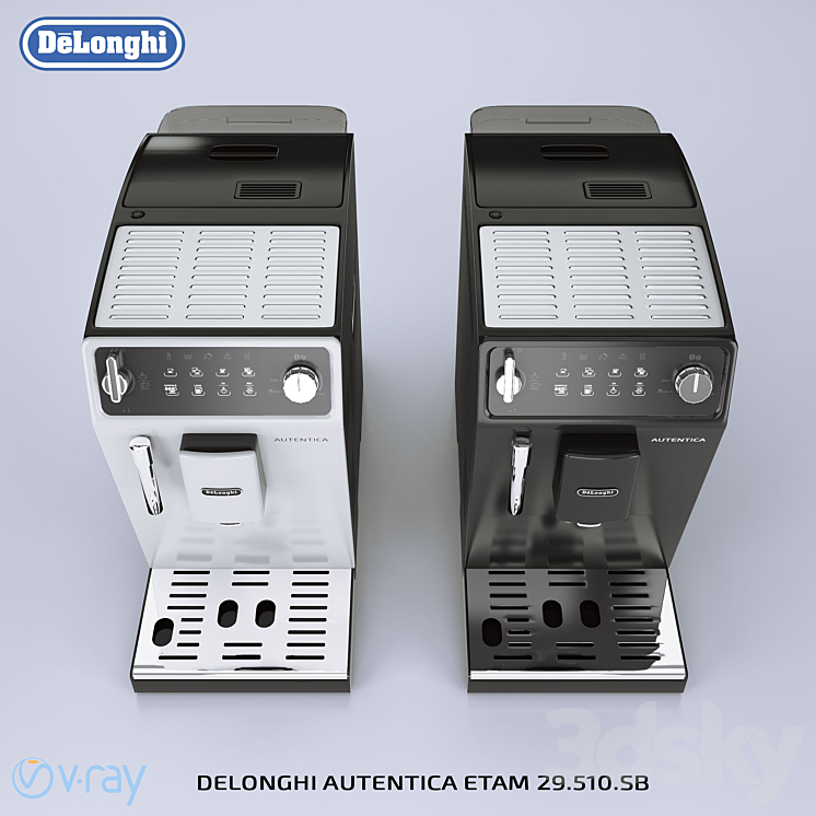 Coffee Machine Delonghi Autentica ETAM 29.510 3DS Max - thumbnail 2