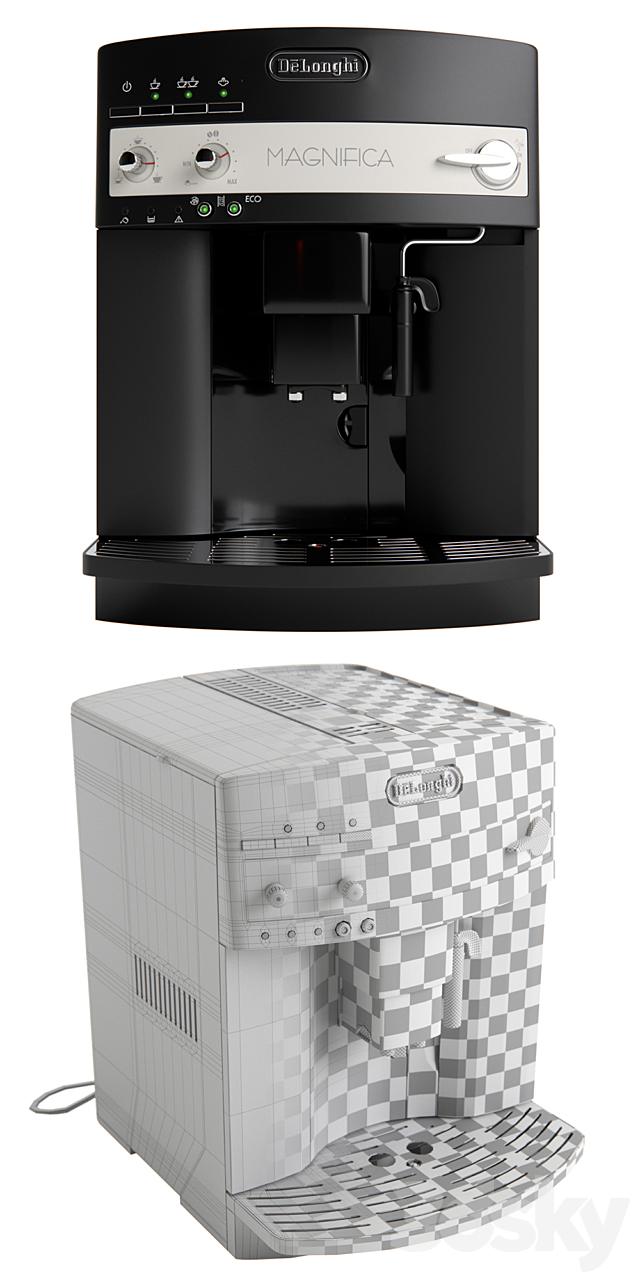 Coffee machine Delonghi ESAM 3000.B 3DSMax File - thumbnail 3