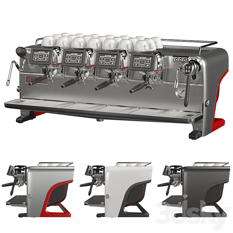 Coffee machine for coffee shop La Cimbali M200 3DS Max Model - thumbnail 3