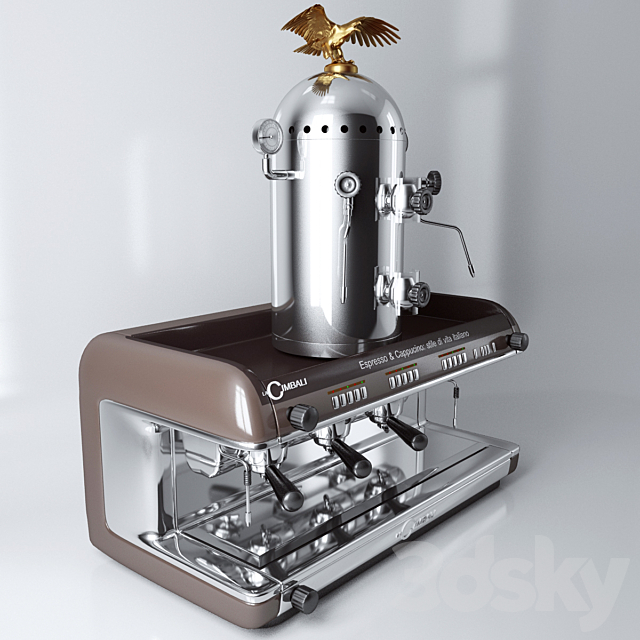 Coffee machine LA CIMBALI with cappuccinator 3ds Max - thumbnail 2