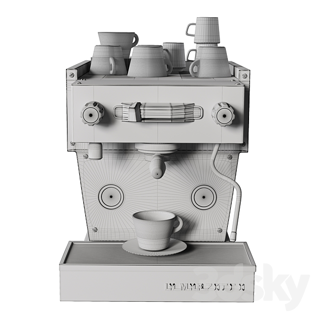 Coffee Machine La Marzocco Micra 3DS Max Model - thumbnail 7