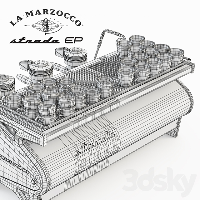 Coffee Machine LaMarzocco Strada EP 3ds Max - thumbnail 3