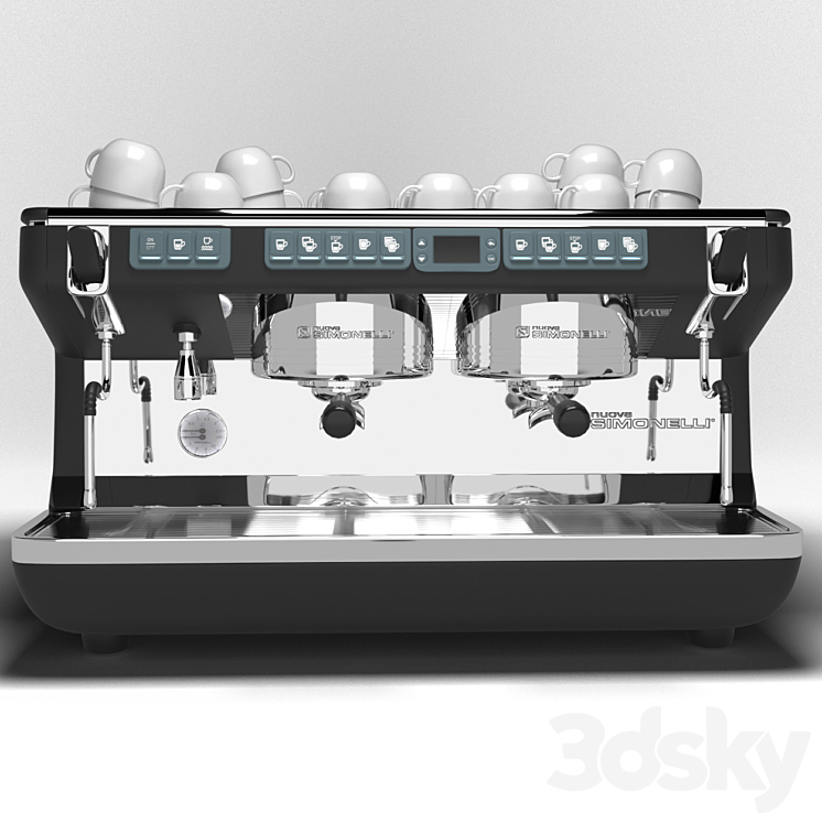 COFFEE MACHINE NUOVA SIMONELLI APPIA LIFE XT 2 GR V 3DS Max - thumbnail 2