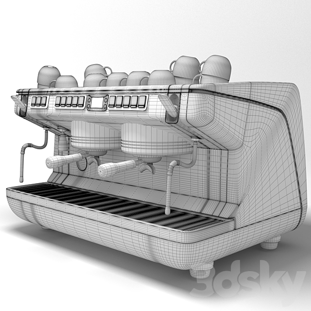 COFFEE MACHINE NUOVA SIMONELLI APPIA LIFE XT 2 GR V 3DS Max Model - thumbnail 5