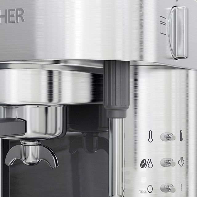 Coffee machine Rommelsbacher EKS 1500 3DSMax File - thumbnail 2