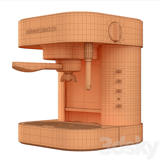 Coffee machine Rommelsbacher EKS 1500 3DSMax File - thumbnail 3