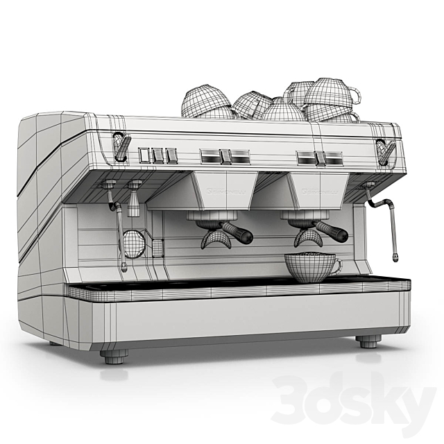 Coffee machine Simonelli Appia 2 3DSMax File - thumbnail 3