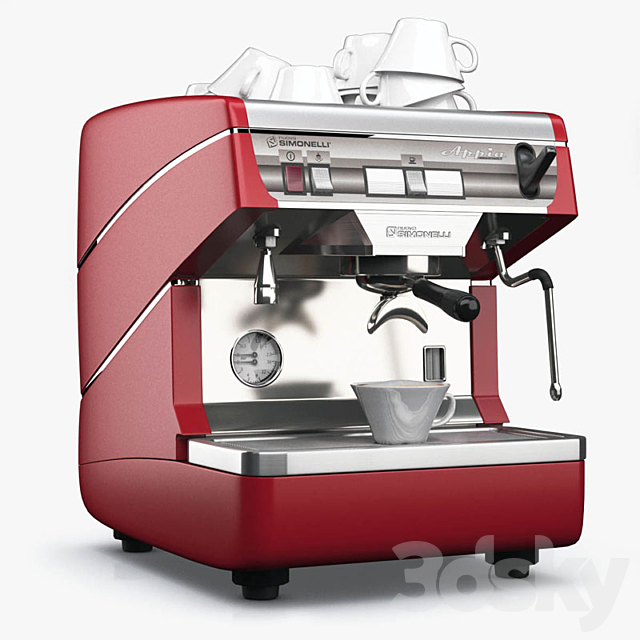 Coffee machine Simonelli Appia2 3ds Max - thumbnail 1