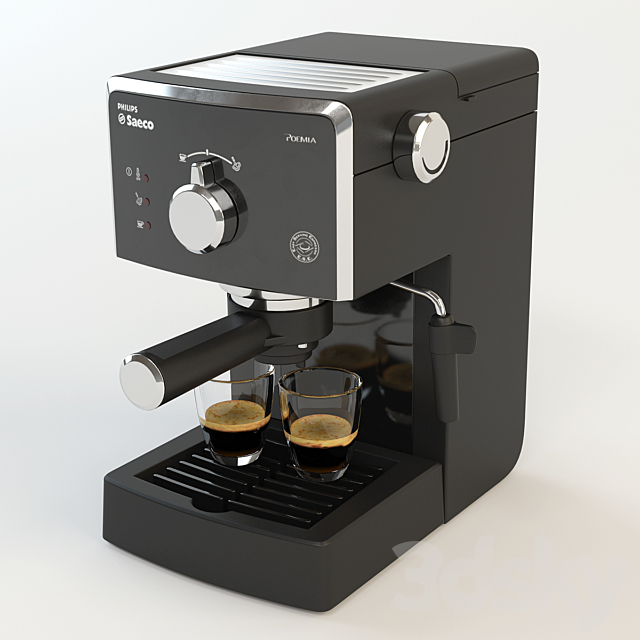 Coffee Maker Philips Saeco Poemia 3ds Max - thumbnail 1