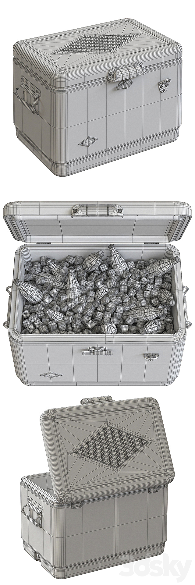 COLEMAN steel belted cooler 3ds Max - thumbnail 3