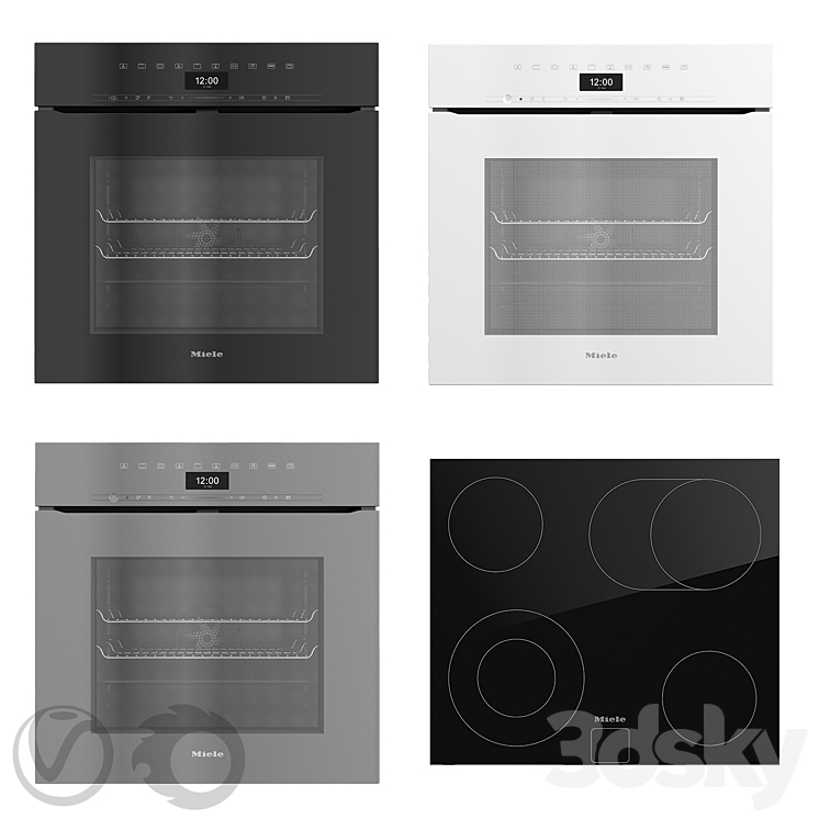 Collection of household appliances MIELE 18 3DS Max - thumbnail 1