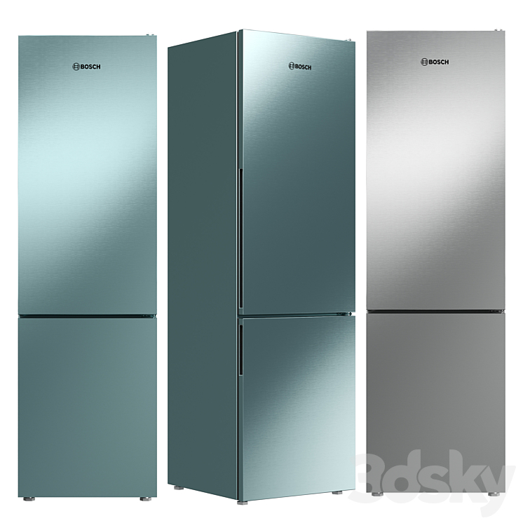 Collection Refrigerator Bosch set 01 3DS Max - thumbnail 2