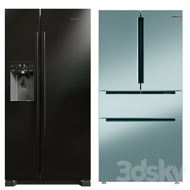 Collection Refrigerator Bosch set 01 3DSMax File - thumbnail 4