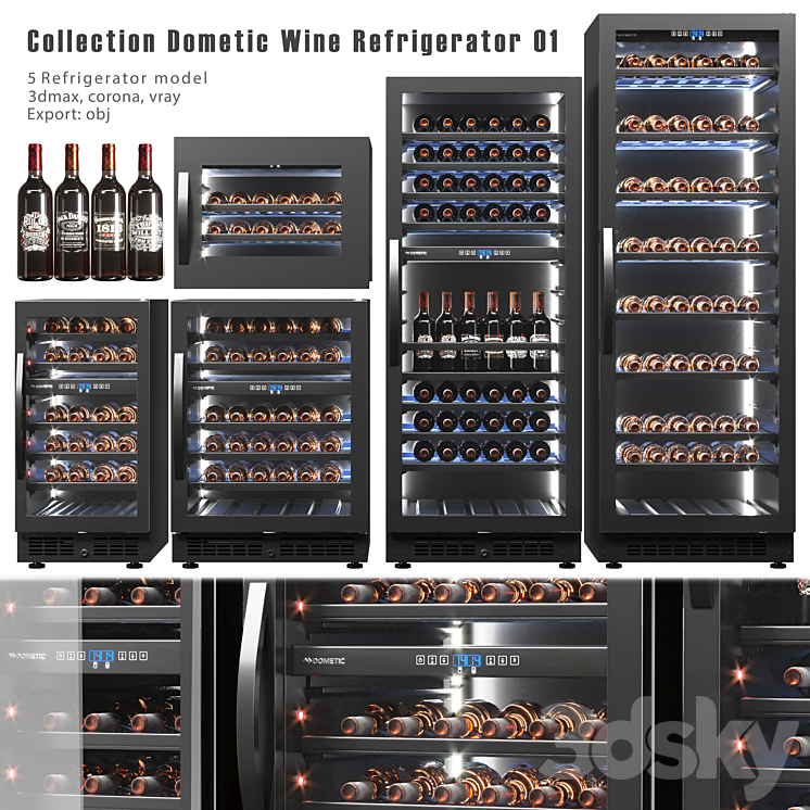 Collection Wine Refrigerator Dometic 3DS Max - thumbnail 1