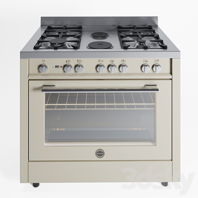 Combined cooker Ardesia PL96GG42V CR 3ds Max - thumbnail 1