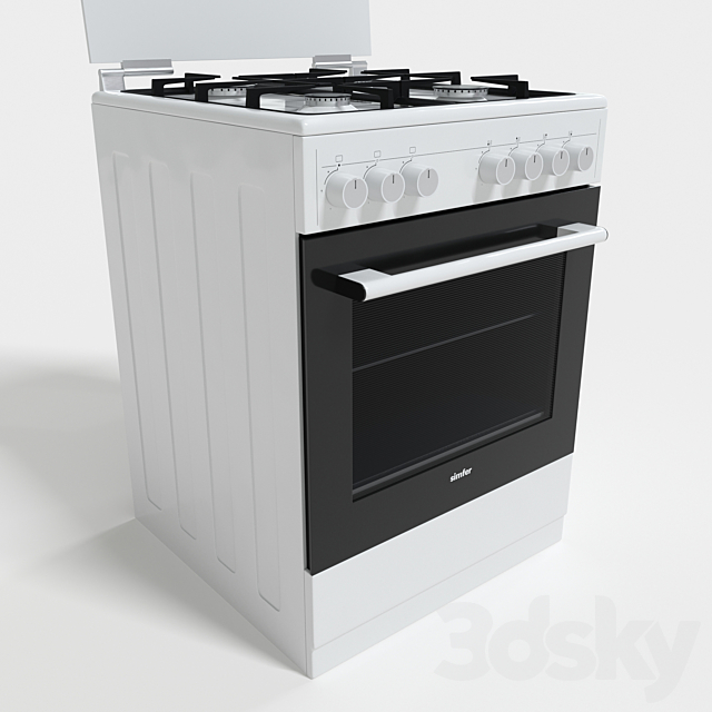 Combined oven Simfer F66EW45017 3DS Max Model - thumbnail 2