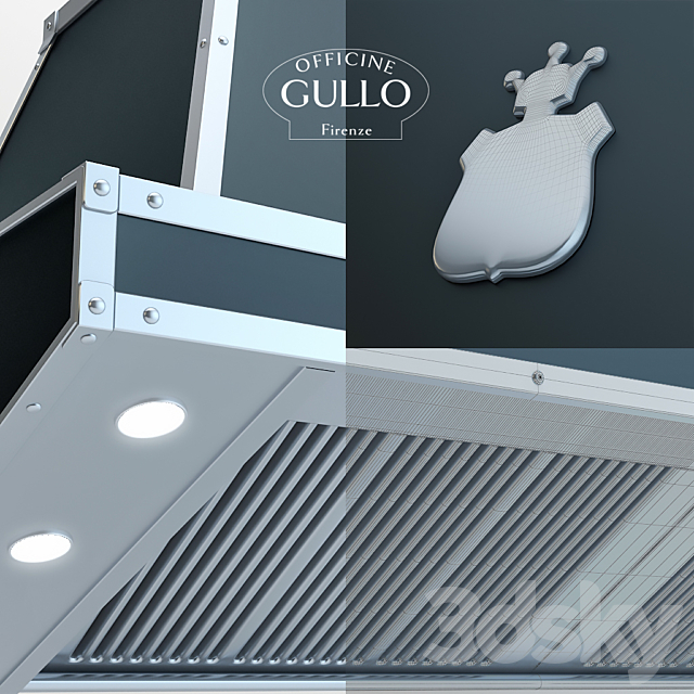 Cooker hood island Campana OGC002 3DS Max Model - thumbnail 2