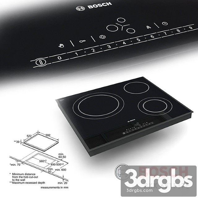 Cooktop bosch pkk 651f17e 2 3dsmax Download - thumbnail 1