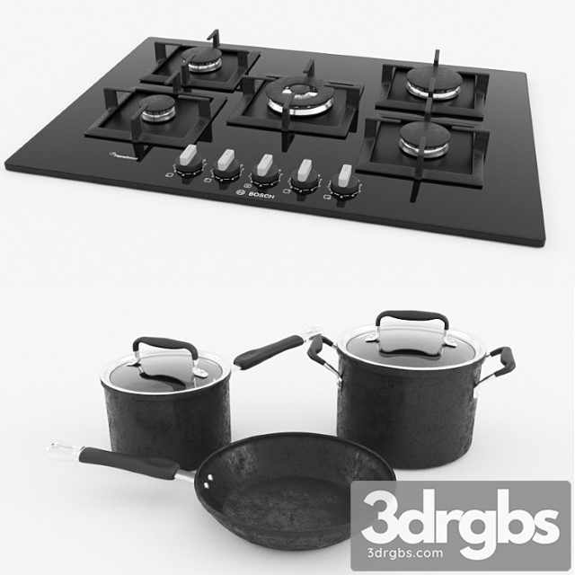 Cooktop bosch ppq 7 2 3dsmax Download - thumbnail 1