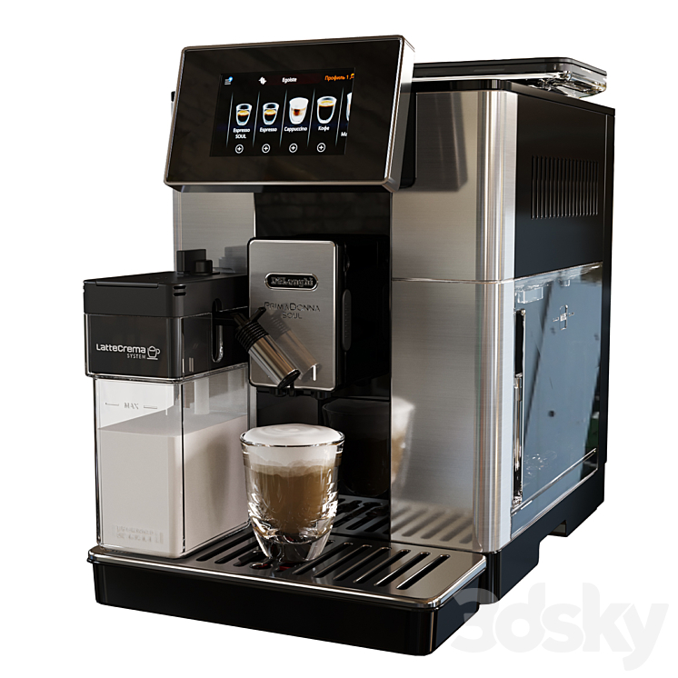 DeLonghi PrimaDonna Soul ECAM610.74.MB Coffee Machine 3DS Max - thumbnail 1