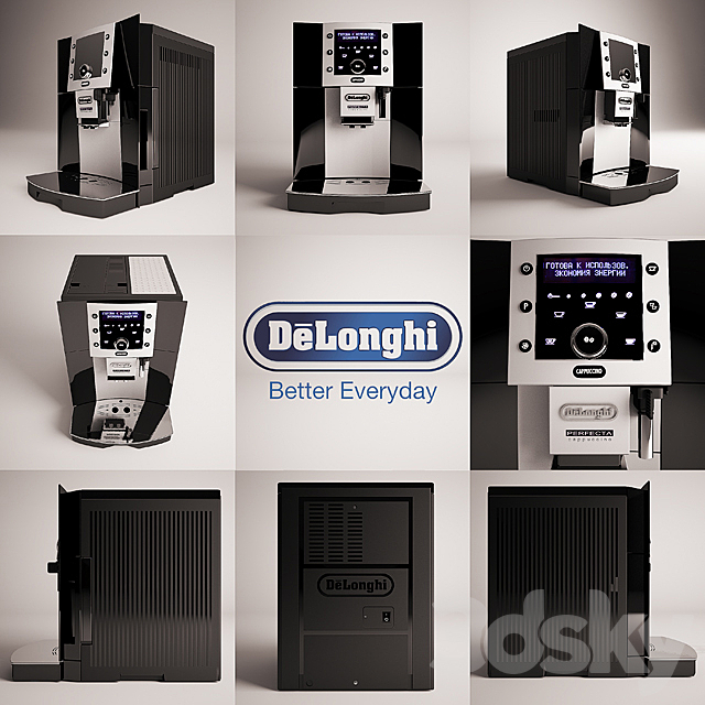 DeLonghi Perfecta Cappuccino Coffee Machine 3ds Max - thumbnail 2