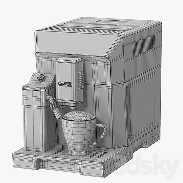 DeLonghi PrimaDonna Class ECAM 550 75 MS 3DS Max Model - thumbnail 3