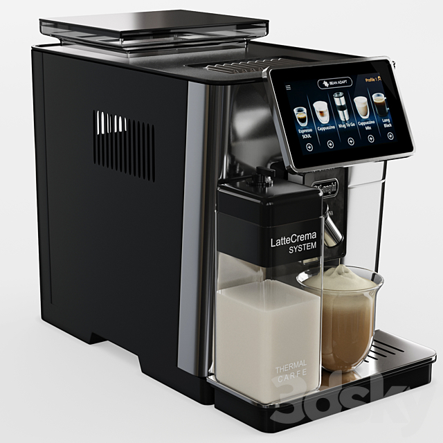 DELONGHI Primadonna Soul ECAM 610.55.SB COFFEEMAKER 3DSMax File - thumbnail 3