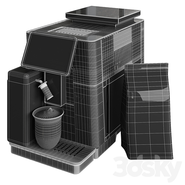 DELONGHI Primadonna Soul ECAM 610.55.SB COFFEEMAKER 3DSMax File - thumbnail 5