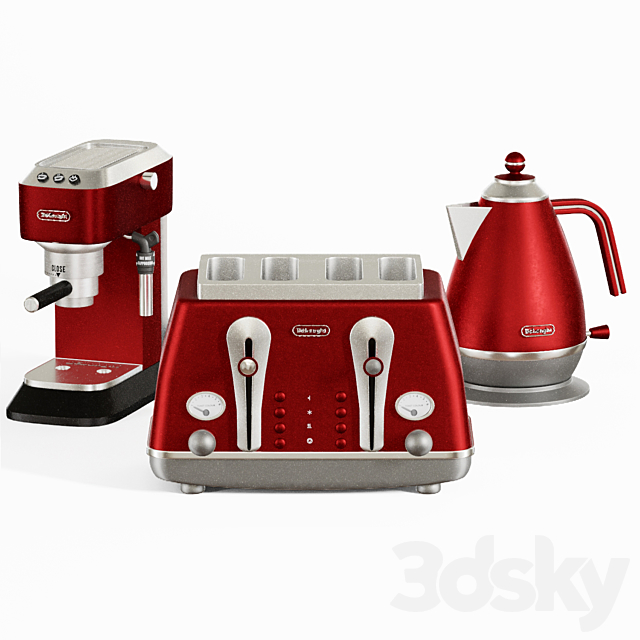 Delongi kitchen appliance set 3DS Max Model - thumbnail 2